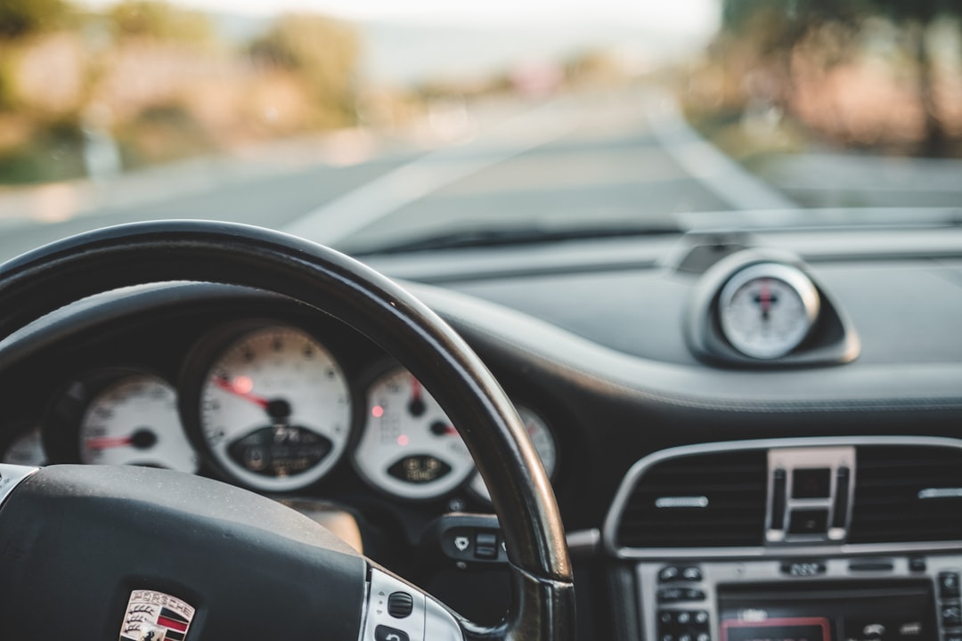 Porsche 911 interior dashboard and steering wheel